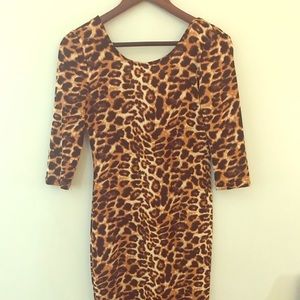Sold Cheetah Print Midi Dress